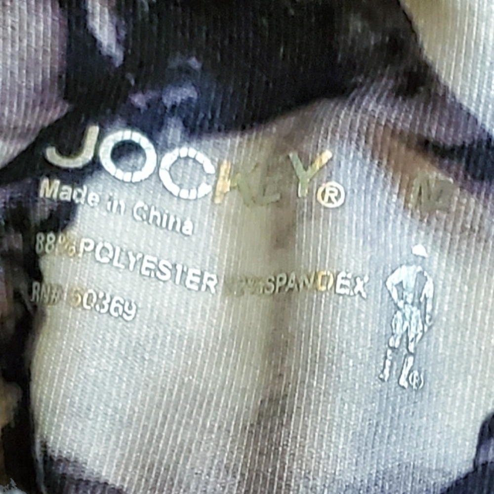 Jockey Floral Black and White leggings. Size M. - Picture 3 of 3